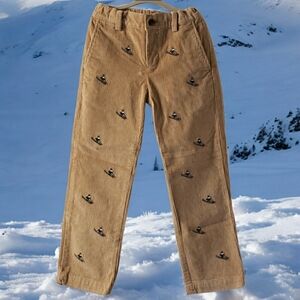 NEW! Skier - Brooks Brothers Tan Corduroy Pants with Embroidered Skiers (sz 6)